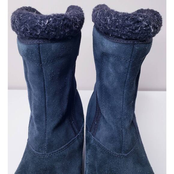 SOREL WATERFALL Black Suede Leather Winter Thinsulate Ultra Boots Women's 9 - Picture 7 of 15